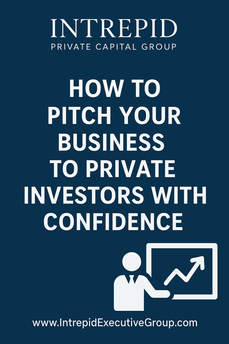 How to Pitch Your Business to Private Investors with Confidence